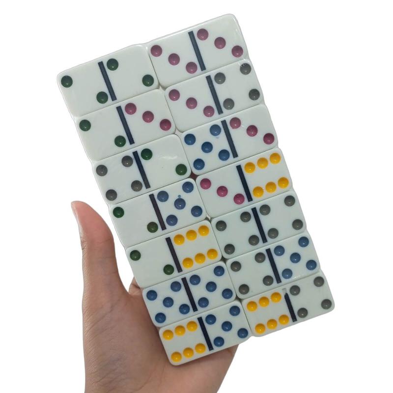 Jogo De Dominó Osso Double Color Dot Profissional Com 28